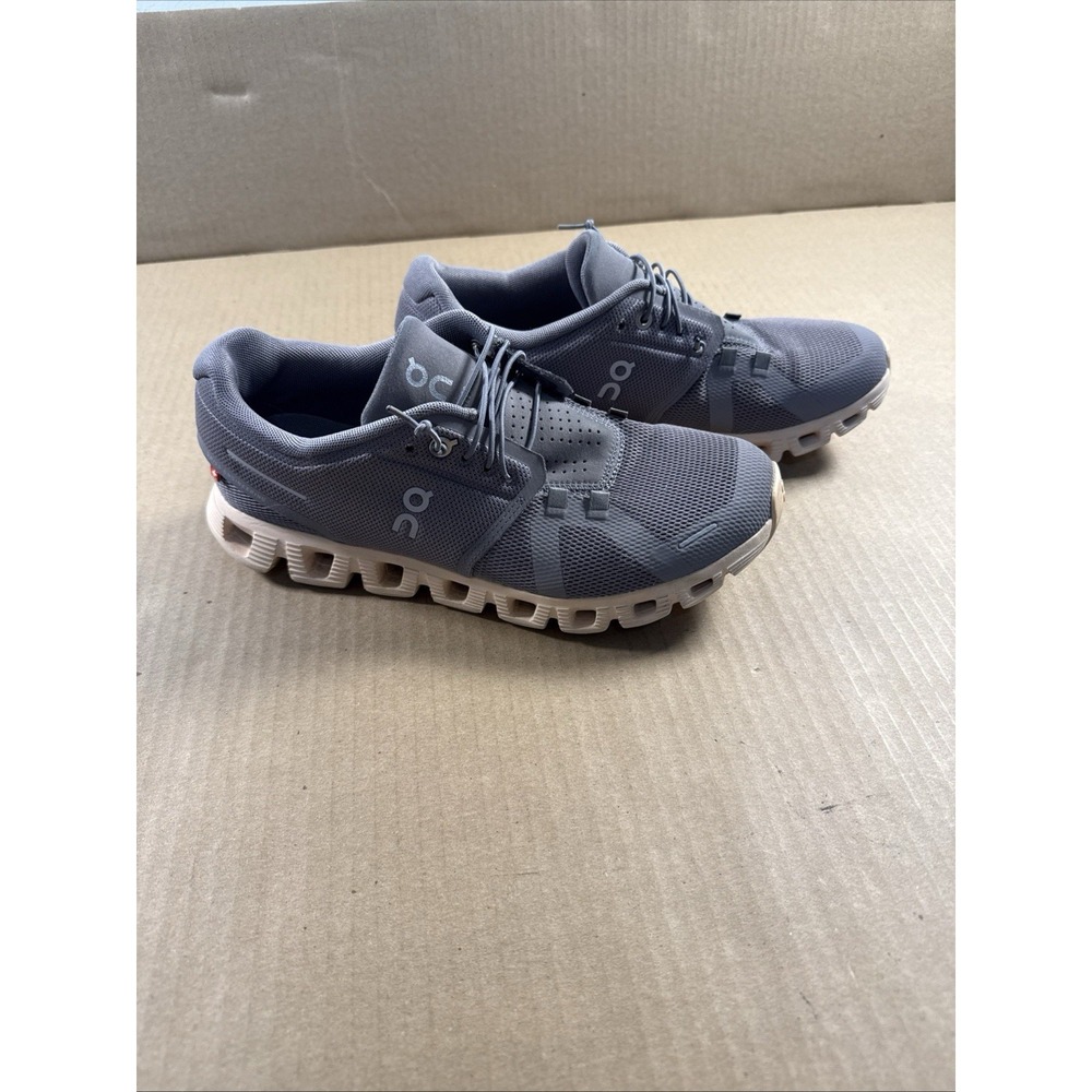 ON Cloud Running Sneakers Shoes Womens Size 8.5 Grey White Lace Up Low Top
